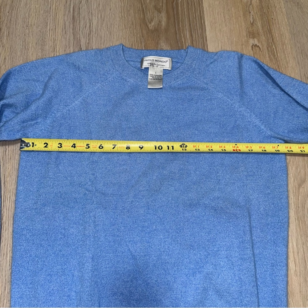 Paolo Mondo 100% Cashmere Blue Sweater - Size Small - Picture 4 of 5
